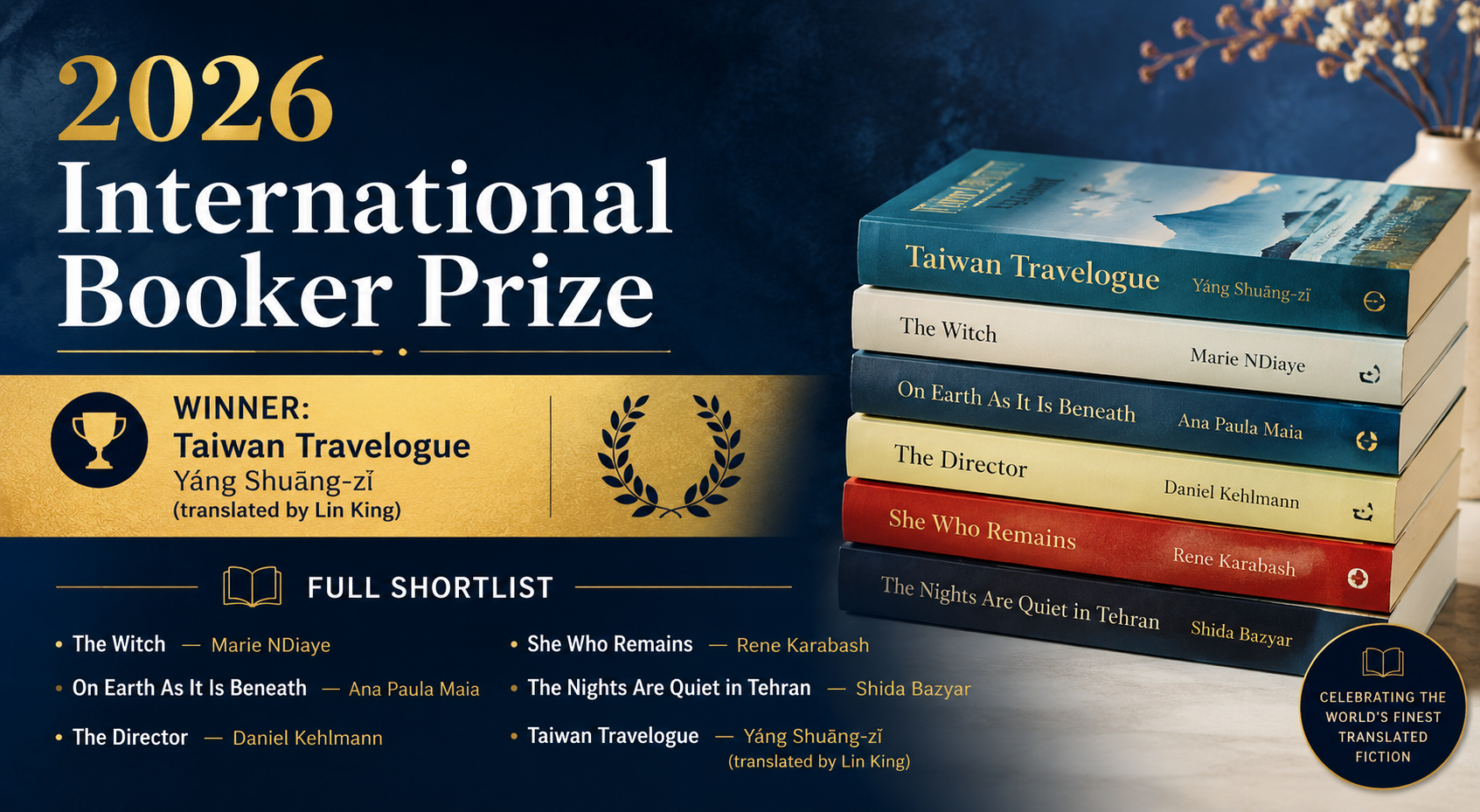 2026 International Booker Prize winner Taiwan Travelogue by Yang Shuang-zi translated by Lin King