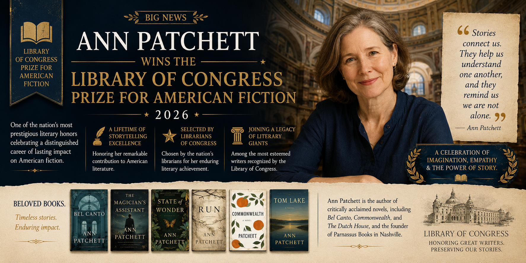 Ann Patchett Wins a Major American Literary Honour