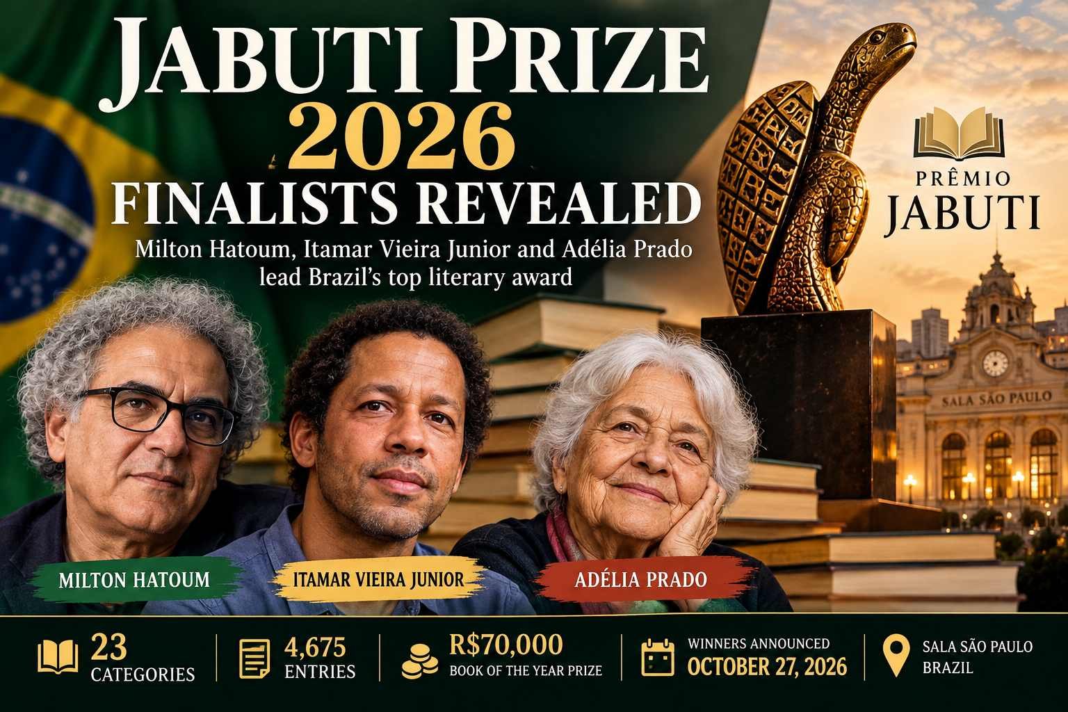 Jabuti Prize 2026 finalists revealed in Brazil