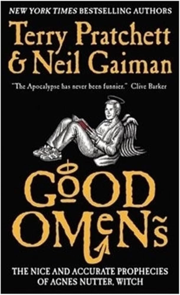 Good Omens book cover by Terry Pratchett and Neil Gaiman
