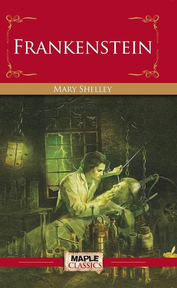 Frankenstein by Mary Shelley book cover